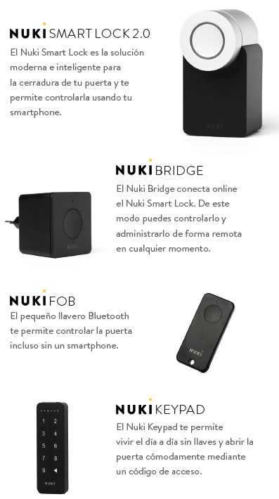Imagen principal de la utilidades de Nuki para convertir tu cerradura en inteligente COMPONENTES